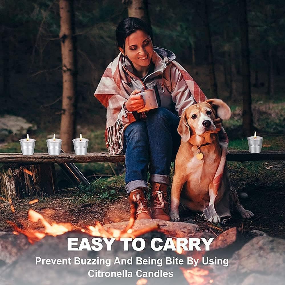 Citronella Candles Outdoor: 8Pcs Garden Citronella Candles Set, 80-120 Hours Soy Wax Scented Candles for Outdoor Indoor Camping Outside Garden