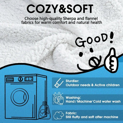 Wearable Blanket Hoodie, Oversized Giant Hoodie Wearable Blanket Sweatshirt for Adult, Sherpa Fleece Blanket Hoodie with Pocket, Warm Cozy Blanket with Zipper Sleeves Grey