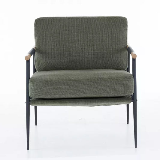 Dexmalle Mid-century Accent Chair Armchair with Metal Frame