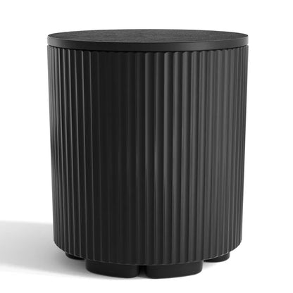 GlasFlength Large Capacity Ice Bucket with Lid, Portable Ice Bucket Cooler with Table Top, Outdoor Drink Cooler Bar, Black 14.76"