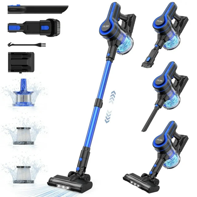 Hijob Portable Cordless Stick Vacuum Cleaner Lightweight for Carpet Floor Pet Hair