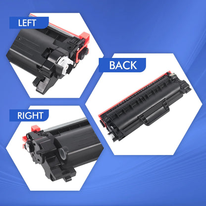 830XL 830 High Yield with Chip Toner Cartridge Compatible for Brother TN830XL Brother HL-L2400D L2405W L2460DW L2460DWXL L2865DW DCP-L2640DW MFC-L2807DW L2820DW L2820DWXL (Black, 2-Pack)