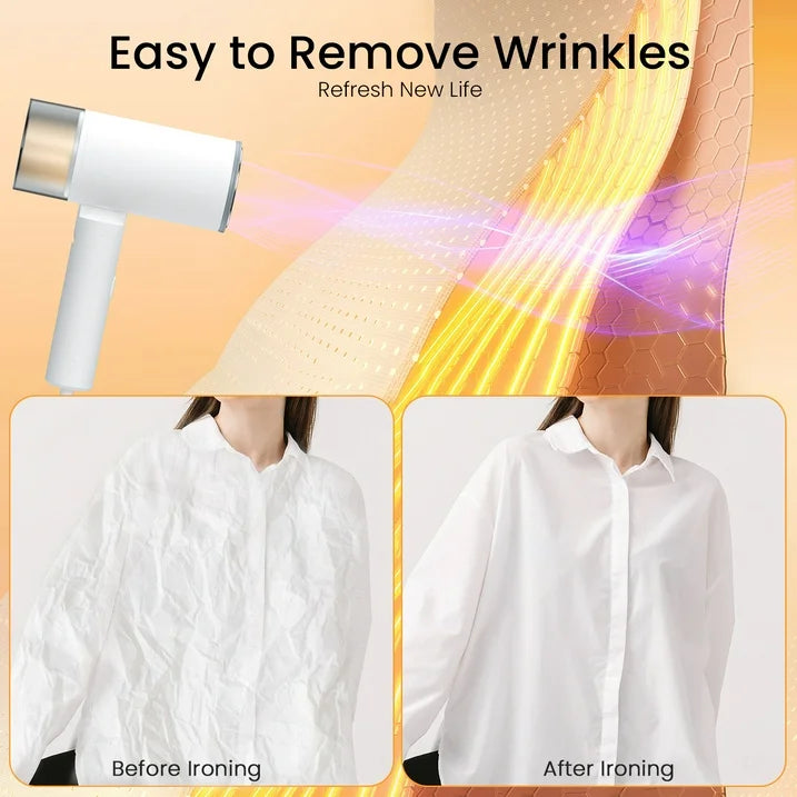 VAVSEA Steamer for Clothes, 1200W Portable Home Garment Steamer, Foldable Handheld Mini Travel Fabric Steam, 13s Fast Heat-up with 200ml Tank, White