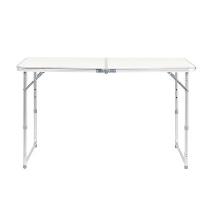 4Ft Portable Camping Multipurpose Folding Table White