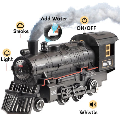 JUGAAD LIFE Train Set for Kids Electric Train Toy for Boys Girls Train Toys with Smokes, Lights & Sound, Christmas Gifts for Kids 3 4 5 6 7 8 Years Old