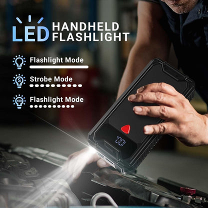 NEX-POW 4000A Jump Box, 12V Car Battery Jump Starter with LCD Display and Jumper Cable