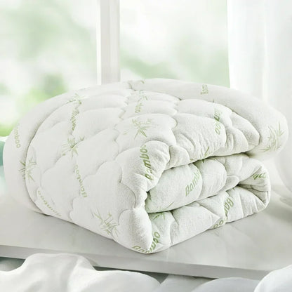 Arsny Bamboo Bedding Quilted Fitted Mattress Topper Queen Size 60"x80"