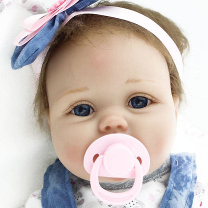 Zimtown 22" Reborn Baby Doll, Realistic Newborn Lifelike Vinyl Girl Baby Doll