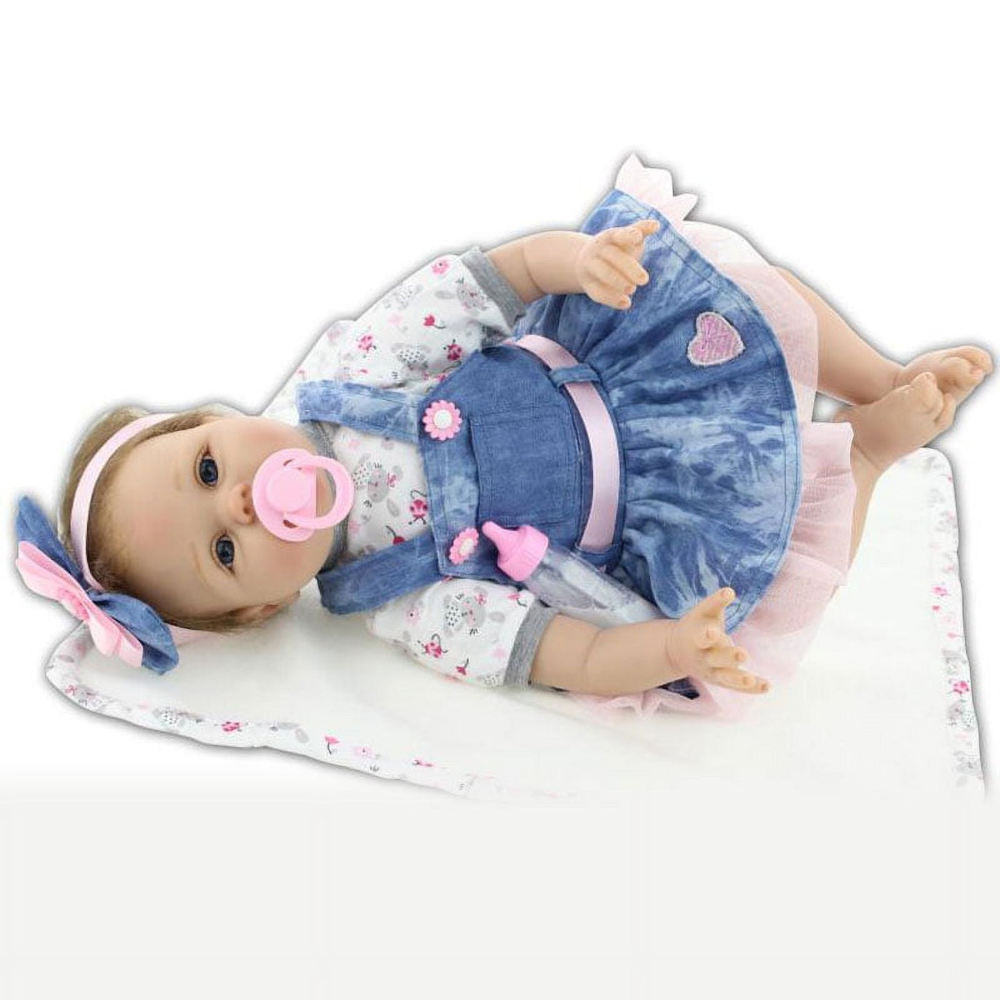 Zimtown 22" Reborn Baby Doll, Realistic Newborn Lifelike Vinyl Girl Baby Doll