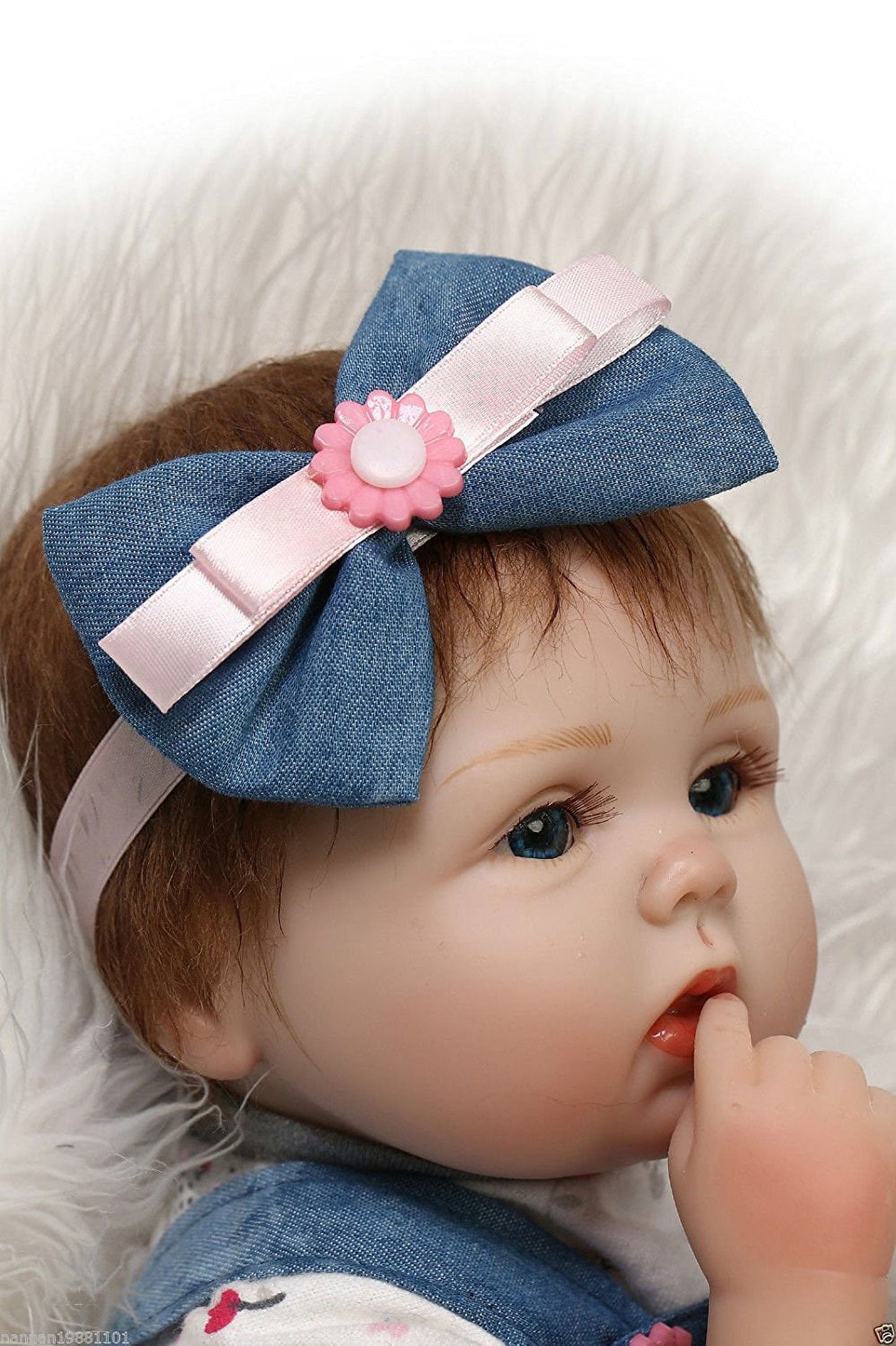 Zimtown 22" Reborn Baby Doll, Realistic Newborn Lifelike Vinyl Girl Baby Doll