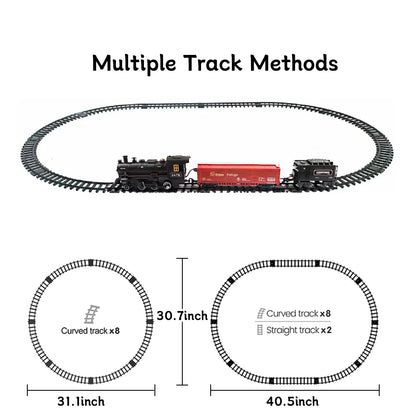 JUGAAD LIFE Train Set for Kids Electric Train Toy for Boys Girls Train Toys with Smokes, Lights & Sound, Christmas Gifts for Kids 3 4 5 6 7 8 Years Old