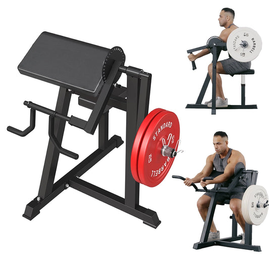 Syedee Bicep Curl and Tricep Press Extension Machine , Adjustable Seat, 2 in 1 Preacher Curl Machine with Isolation Training for Home Gym Workout Station